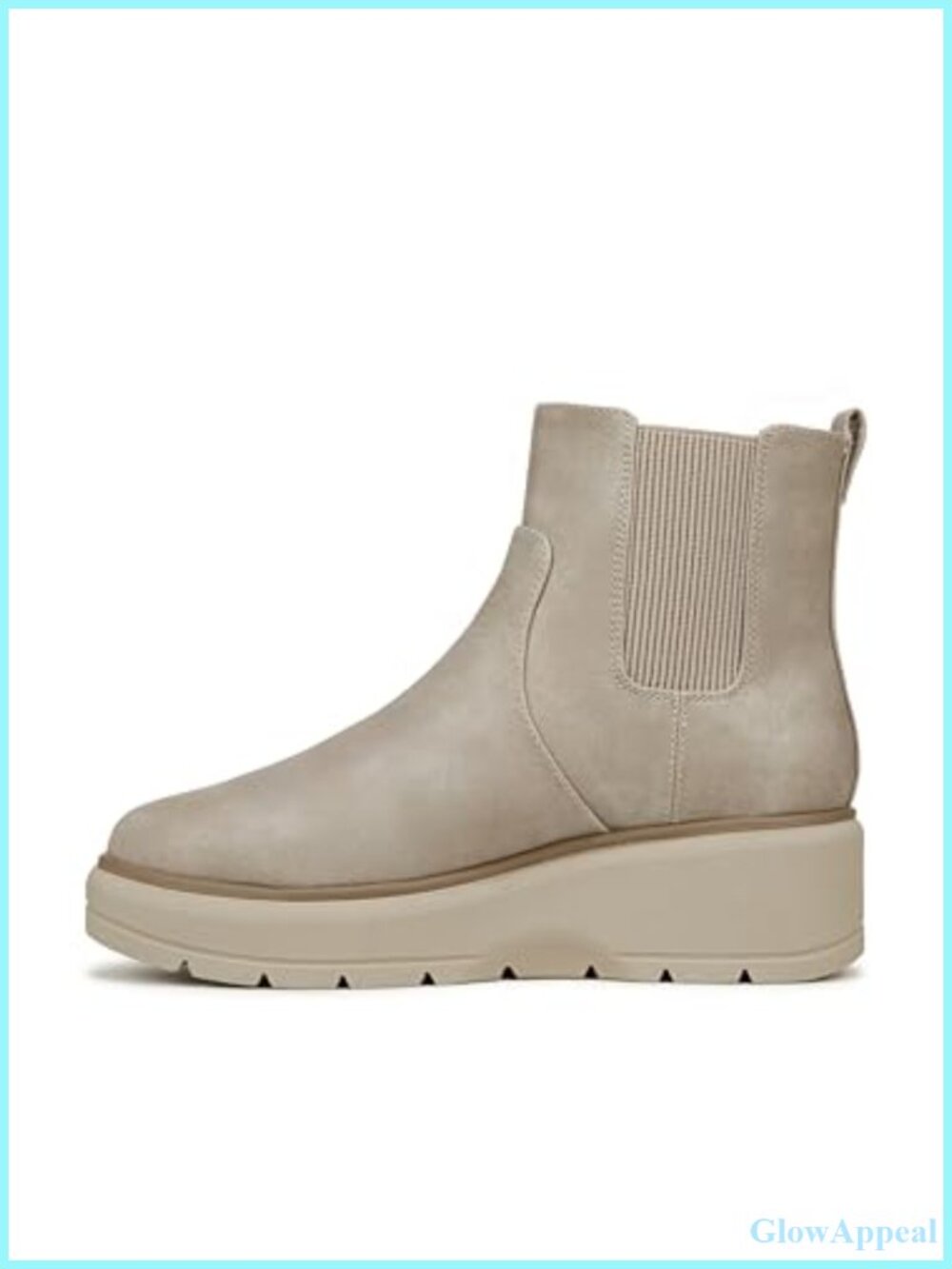 Women's Faux Leather Chelsea Ankle Boots with Wedge Heel